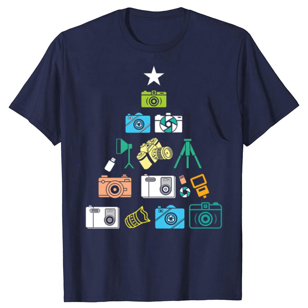 Christmas Photography Photographers TShirt Summer Fashion Vintage Summer Style Cotton Short Sleeve Oversized Tshirt Tops