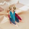 Ethnic Feather Earrings: Retro, Face-Slimming, Clip-On, No Piercing Needed.
