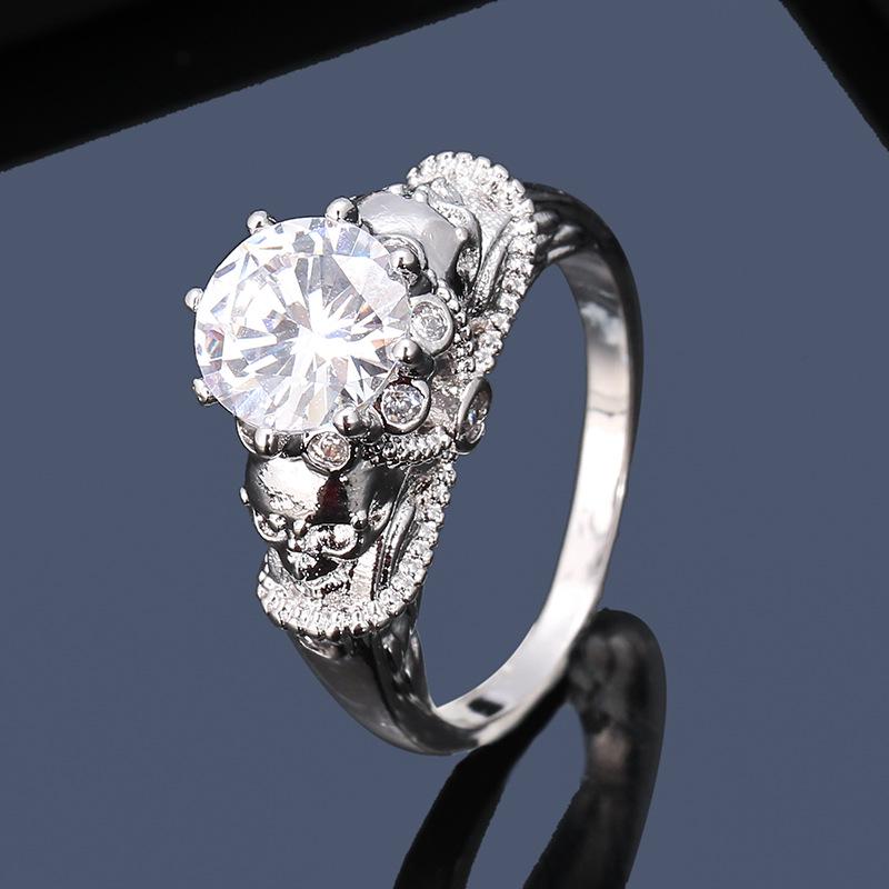 Elegant 2021 Korean-Japanese Copper Six-Claw Flower Diamond Women s Ring Size 7