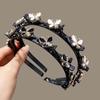 Süße Damen Schmetterling Haarreif Eleganter Haarreif Funkelnder Strass Stirnband Pony Clip Stirnband Ball