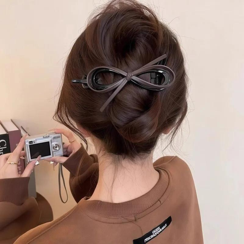 Elegant Leather Bow Twist Hairpin For Women Girls Sweet Hair Ornament Barrette Hair Clip Hairgrip Fashion Hair Accessories