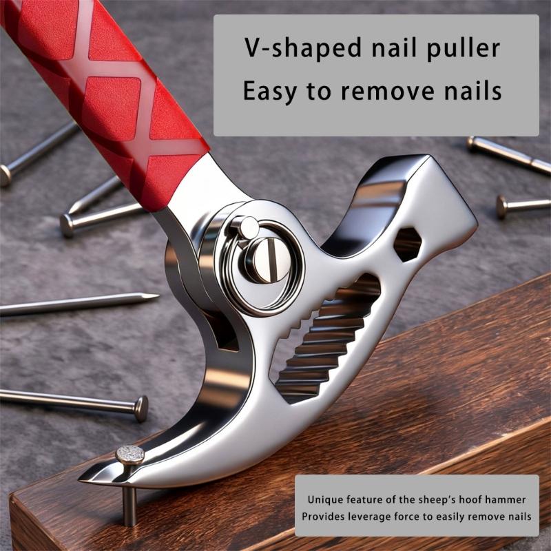 Industrial Claw Hammer With Comfortable Ergonomic Nonslip Grip And Double Purpose Wrench Integration Fit for Contractors