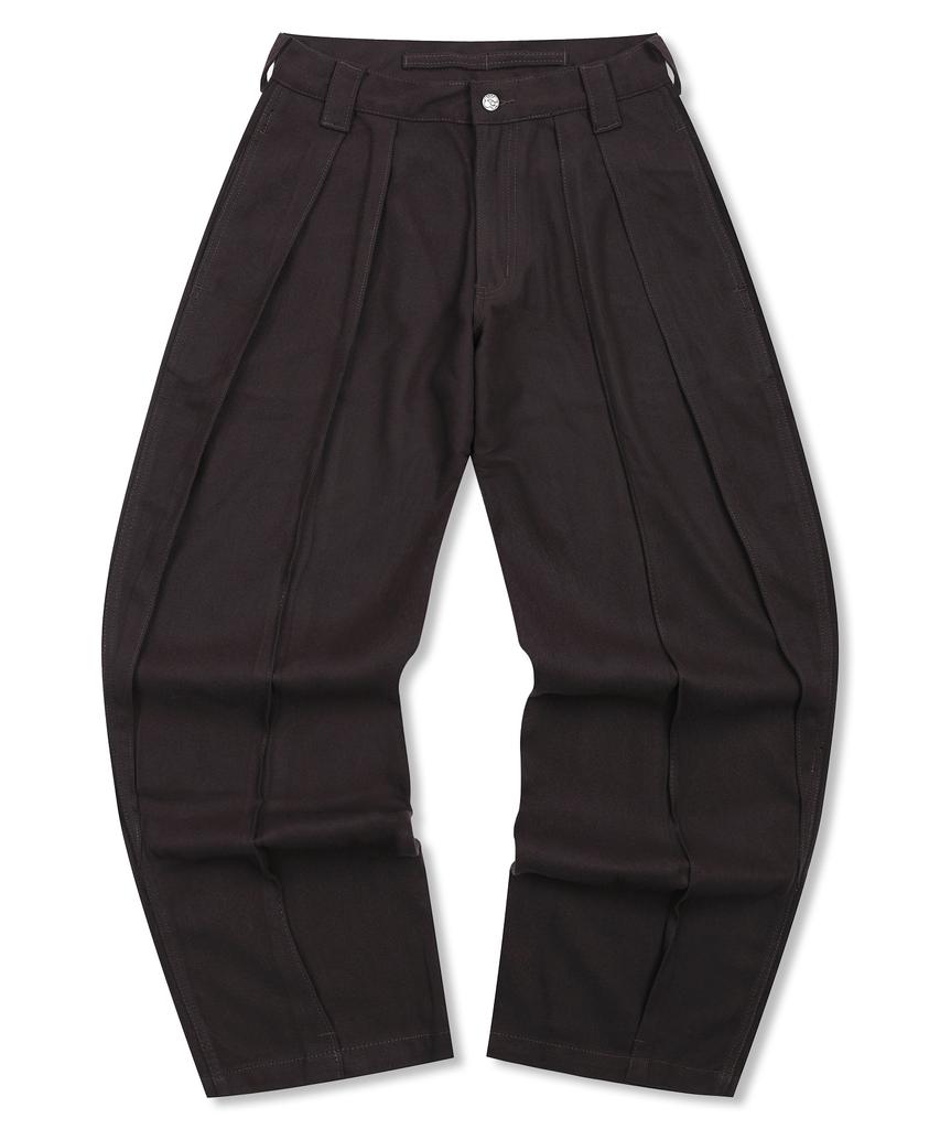 GLACK Gp150 Split Wide Slacks (Brown)