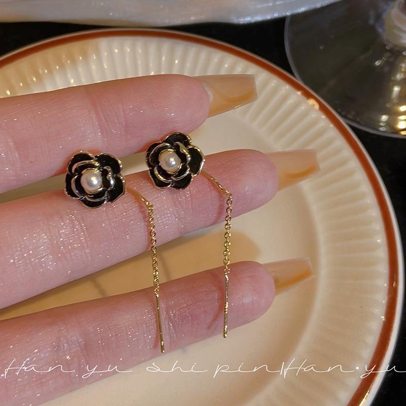 

Длинные серьги-кисточки из серебра 925 пробы для женщин — корейский стиль, высококачественные, популярные и универсальные H1528