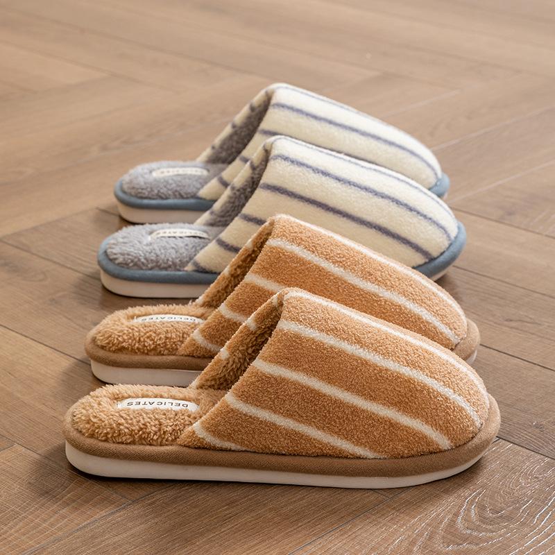 Cixi Cotton Slippers Women Winter Spring and Autumn Home Use Indoor Warm Non-slip Home Cixi Winter Plush Men