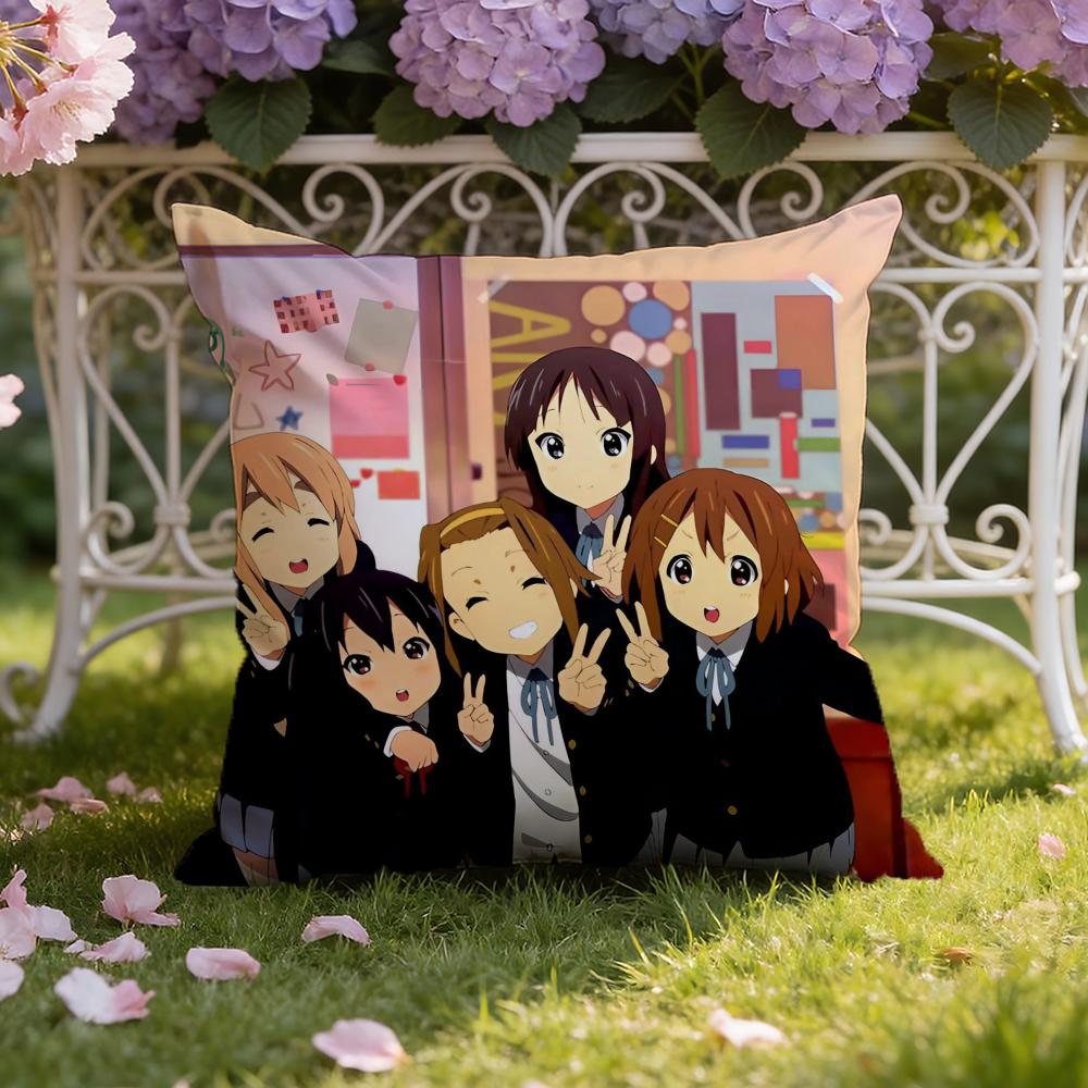 Anime K-K-ON! Cute Cushion Cover Home & Car Dual-Scene Pillow Cover: Reversible for Premium Comfort