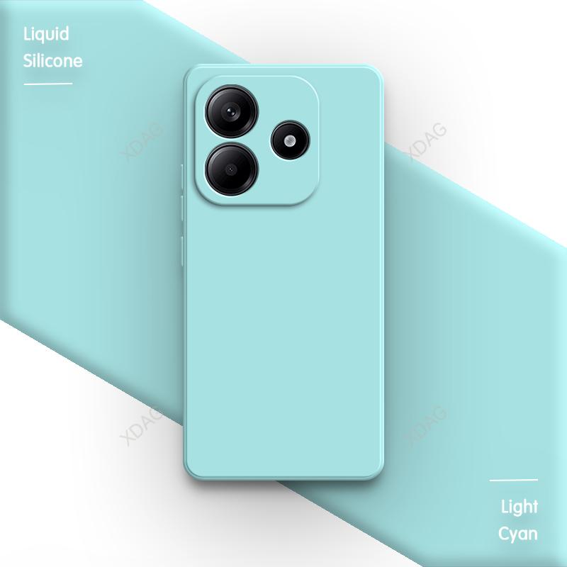 Liquid Silicone Phone Case for Redmi Note 14 Pro Plus Pro+ 14S Note14 14Pro 4G 5G Original Soft Back Cover Classic Shell Housing