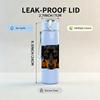1PC Black Brown Dachshund Bust 750ml Color Plastic Sports Water Bottle Leakproof Flip Straw Lid For Sports Office Home Use
