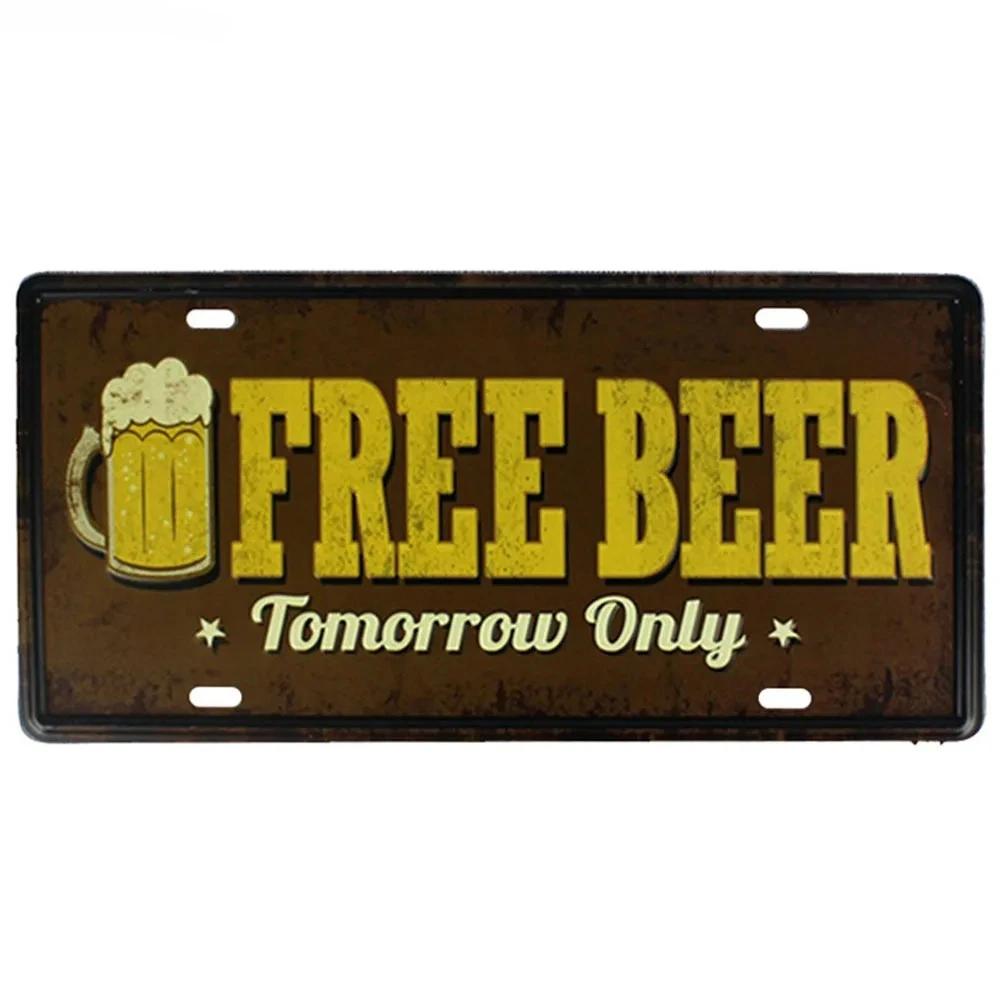 Welcome Beer Zone Metal Tin Signs Cold Beer Posters Front Door Club Bar Pub Cafe Wall Decors Retro Metal Signs