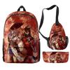 Classic Peculiar Novelty Cool Azur Lane Game 3D Print 3pcs/Set pupil School Bags Travel Laptop Backpack Chest Bag Pencil Case
