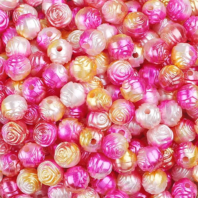 

100 шт./пакет 8 мм АБС-пластик жемчуг розы бусины Шарм для серег ожерелье браслет DIY ювелирные изделия аксессуары для рукоделия