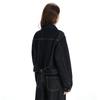 Young Orange Contrast Stitching Denim Jacket – Women's Loose, Slimming, and Versatile Fashion Top