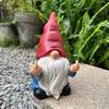 Outdoor Garden Gnome Statue Decoration- Funny Drinking Coffee Gnome Figurine Ornament for Indoor Outdoor Home Patio Yard Lawn - Lucky Gnome Unique