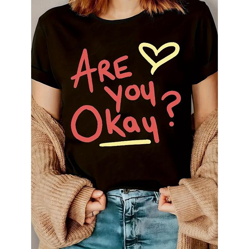 Women Crew Neck Short Sleeve Summer Spring Casual Tee S чёрный