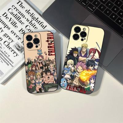 Japán Anime Fairy Tail Telefontok IPhone 14 13 11 12 Pro 8 7 Plus X 13 Pro MAX XR XS MINI SE 2020 SZÁMÁRA Fekete Tokok