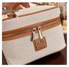 2024 Trendy Large-Capacity Metal Label Makeup Bag Organizer