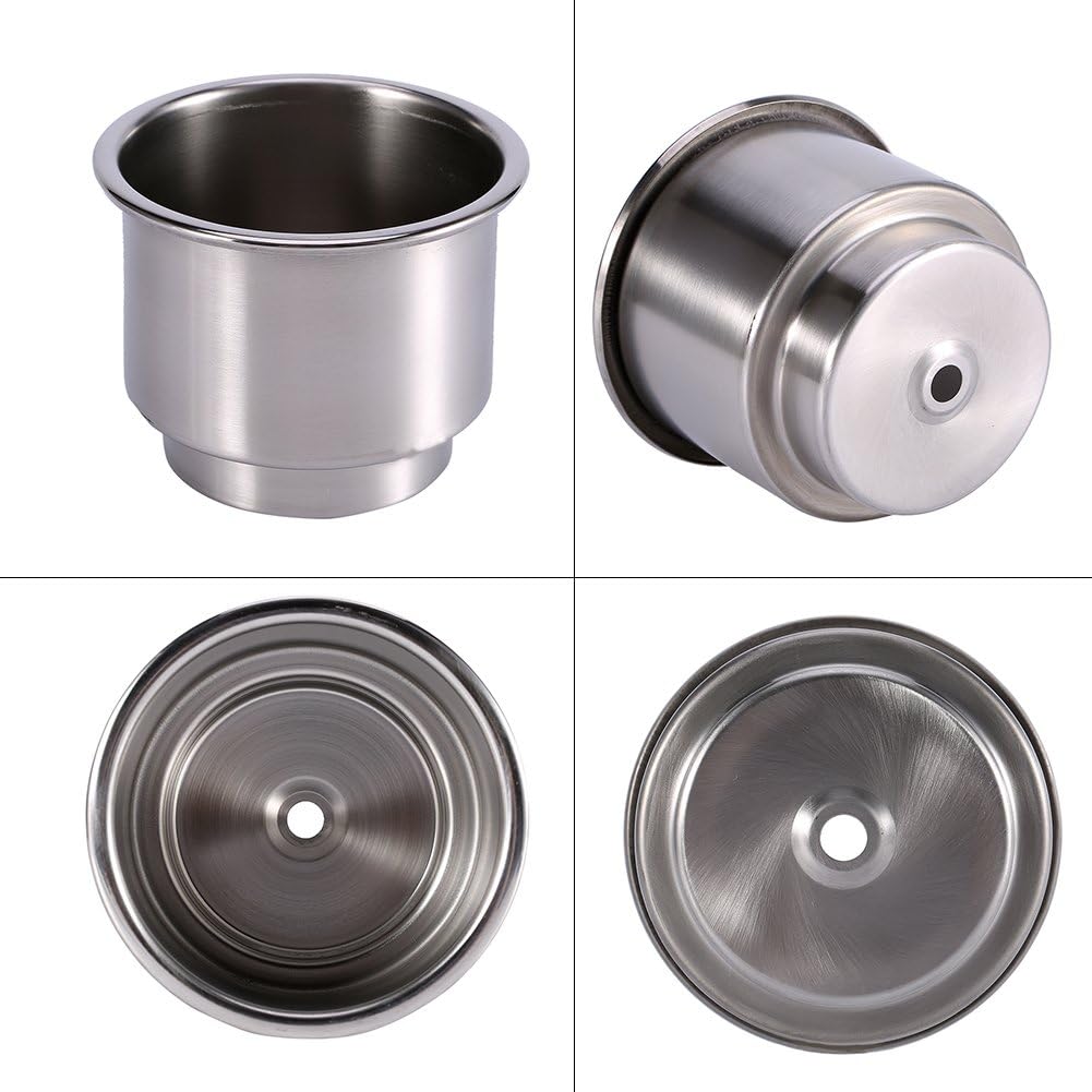 Stainless Steel Cup Drink Holder for Boat, Universal Drink Bottle Can Cup Holder Insert Marine for Marine Rv Boat Yacht Car Popular