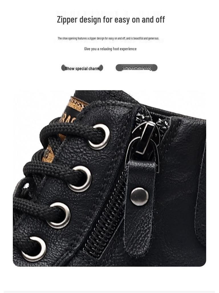 2024 Herren High-Top Martin Boots - Verdickte Herbst/Winter Plus Samt Baumwoll-Sneaker