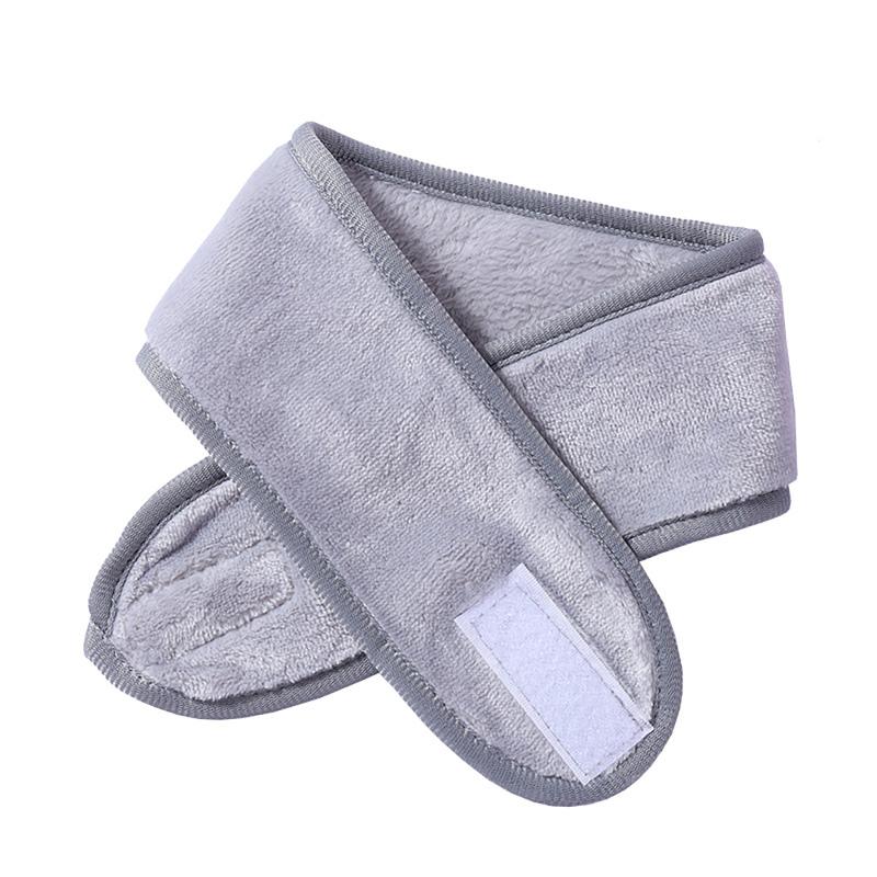 Flannel Headband Double Sided Stretchy Solid Color Head Wrap Hair Bands With Magic Stickers (9 X