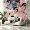 SKZ Wall tapestry, aesthetic printed fabric blanket, suitable for bedroom, living room, and home decor.