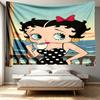 Betty Boop Print Tapestry - Portable Wall Decor Cloth, for Home, Dorm, Travel, Bedroom, Living Room - Ideal Birthday Housewarming Gift
