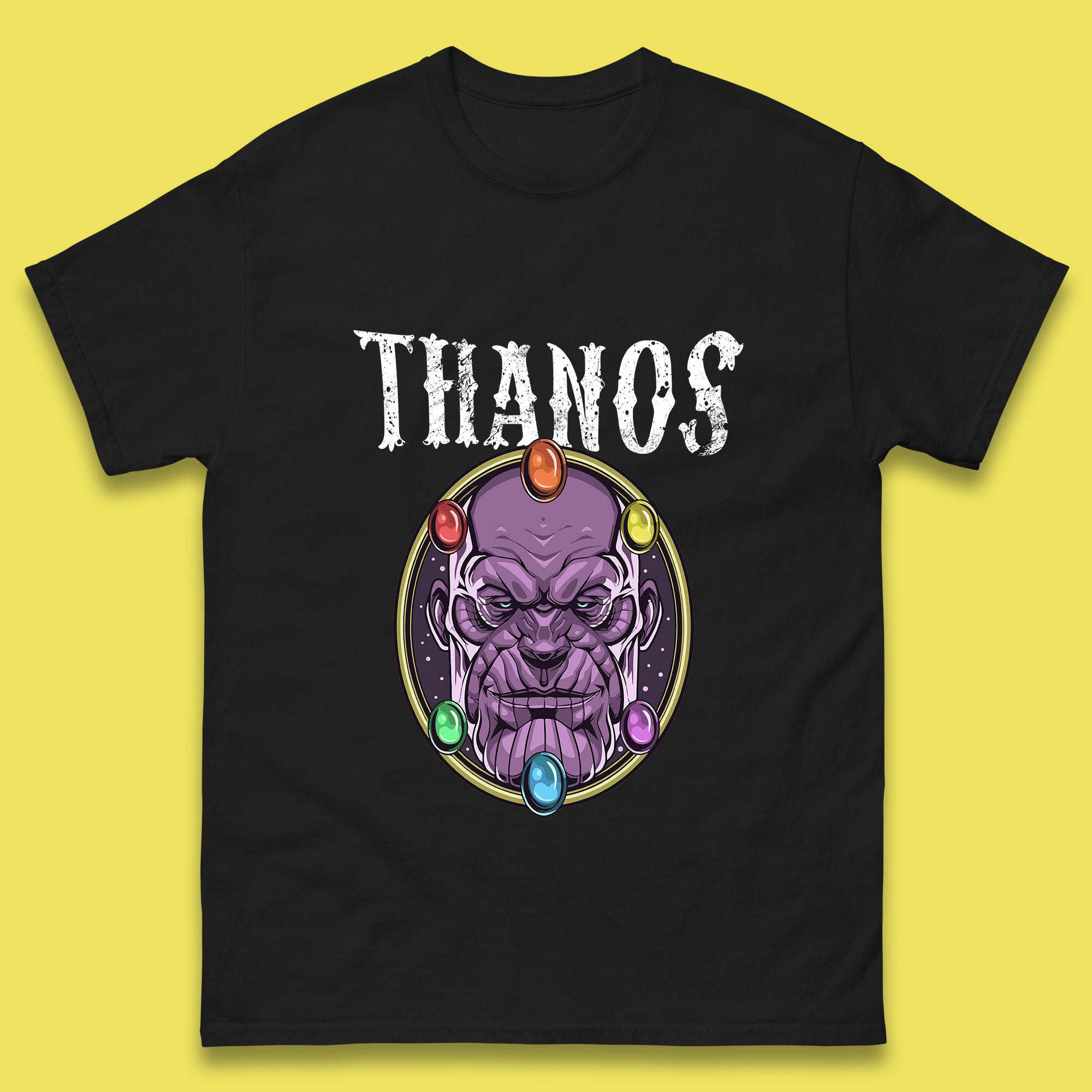 Thanos Avengers Infinity Stones Thanos Comic Book Supervillain Fictional Characters Infinity Gauntlet Marvel Villian Mens Tee Top M