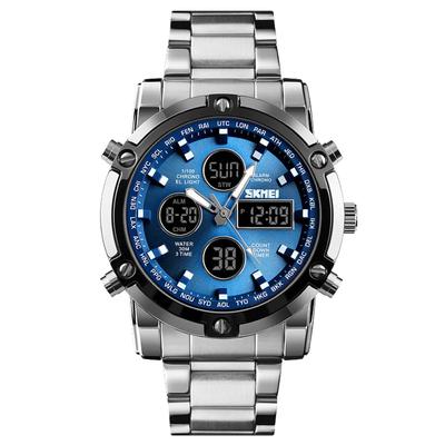 Watch Digital Analyzer Watch Chronograph Business Casual Japanese Movement Arum Function Calendar Day of the Week Stopwatch Digital Analyzer Watch