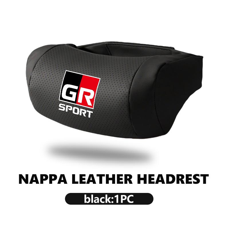 For Toyota Car Accessories Seat Headrest Auto Logo Neck Pillow GRsport Hilux Aygo Yaris Corolla Rav4 GR Auris