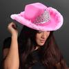 Feather Tinsel Brim Cowboy Hat for Women Western Cowboy Hat Church Hat Model Show Cowboy Hat Rhinestones Crown Hat