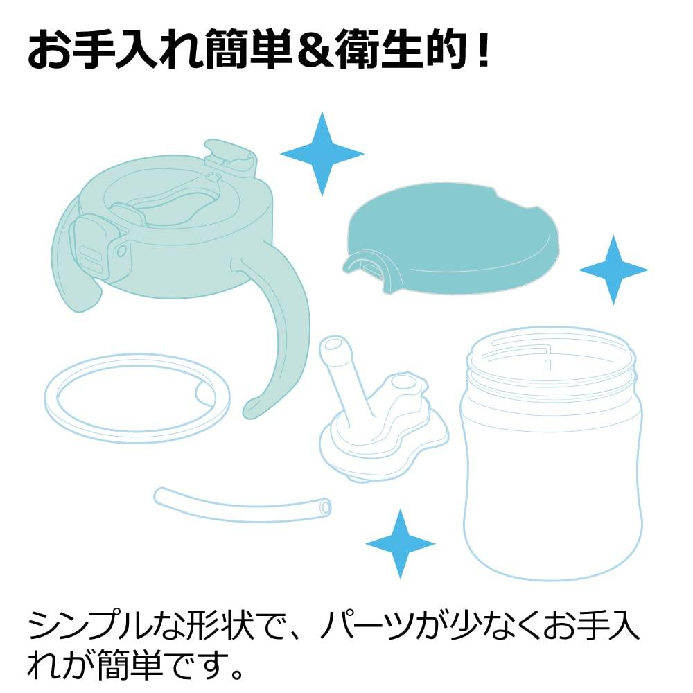 Sanrio Polypropylene Sanrio Characters Richel Straw Mug Star Gray 693481 (Sanrio Baby) (PP) (Sanrio Baby)