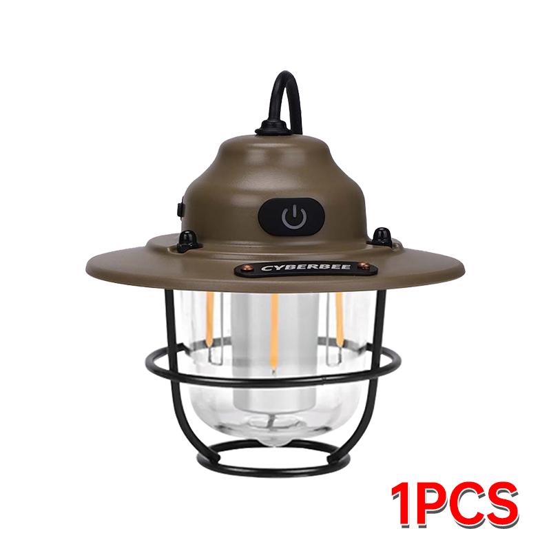 Retro Style Camping Tent Lamp Long Lasting Portable LED Emergency Light Outdoor Decorative Atmosphere Lantern For Picnic