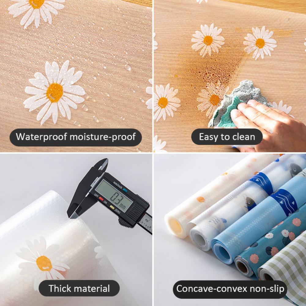 1 Roll EVA Daisy Refrigerator Oil-proof Kitchen Cabinet Pad Drawer Mat Pad Paper Table Cover