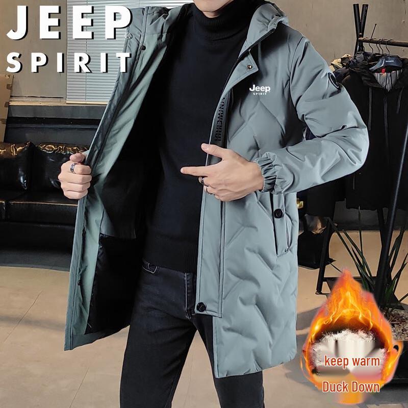 

JEEP SPIRIT Men s Thickened Hooded Down Jacket 5XL