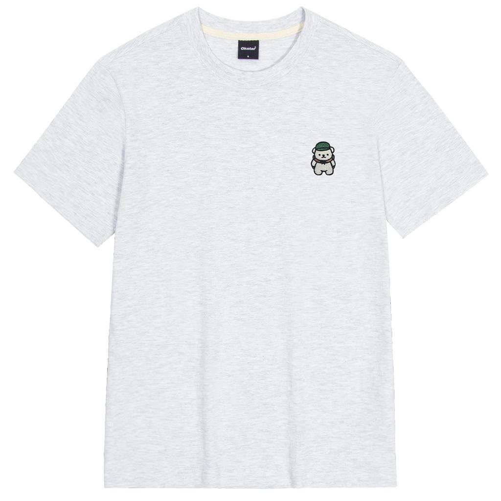 OKSTAR Backpack Teddy Bear Embroidered Short Sleeve T-Shirt (Type B)