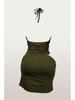 European & American Slim Sexy Low-cut Hollow Backless Halter Bodycon Short Dress