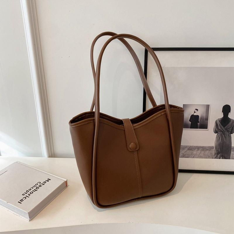Tote Bag, Leather Women'S Bag, High-End Casual Commuter Bag, Portable Shoulder Bag, Luggage.