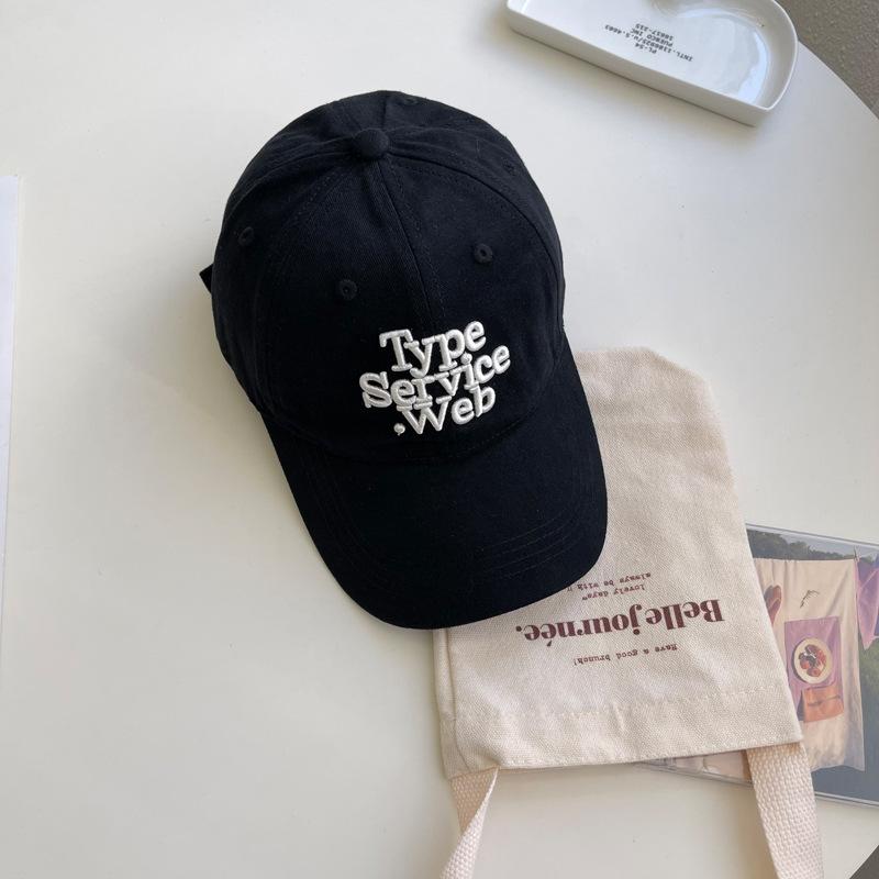 

Корейская белая бейсболка с изображением цветущей вишни, розовая, детская летняя кепка с вышитыми буквами и лицом, солнцезащитная кепка Adjustable (54-60cm) чёрный