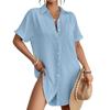 2026 Spring/Summer Casual Women's Loose Pocket Lapel Shirt