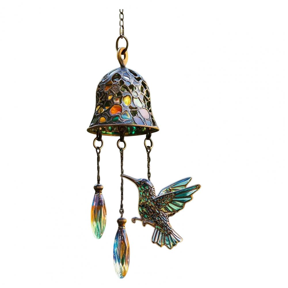 Hummingbird-inspired Wind Chime Porch Wind Chime Elegant Metal Hummingbird Wind Chime for Garden Patio Decor Vintage for Indoor