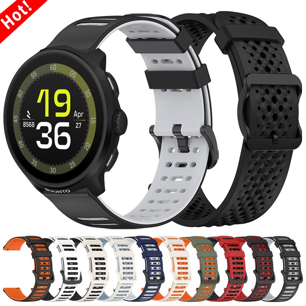 22mm Silicone Wrist Strap For SUUNTO 9 Peak DLC/PRO RUN OCEAN/RACE/VERTICAL Sports Bracelet For COROS PACE Pro/APEX 2 Pro Band