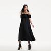 Veromoda Women's Off-Shoulder Strappy H-Line Long Dress
