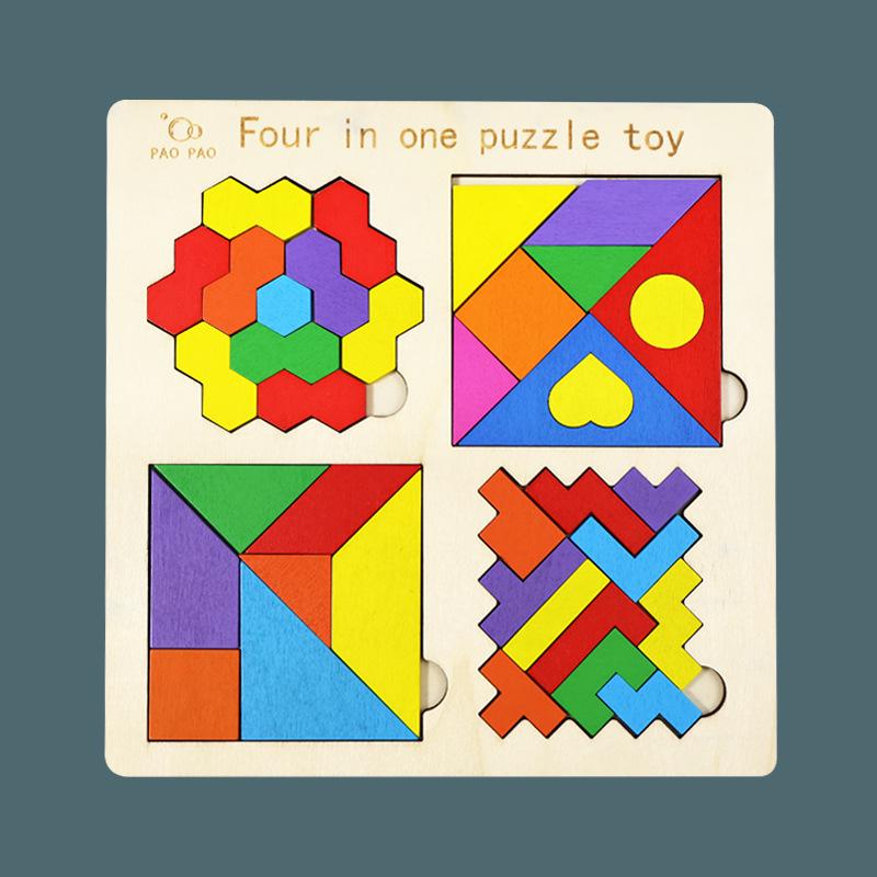 

Тетрис 4-в-1 Строительные блоки для раннего обучения и развития детей, Унисекс набор игрушек, Игра-пазл.