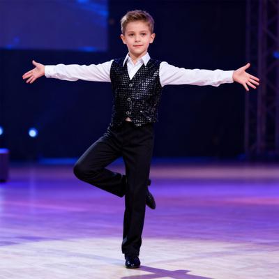 Children's Sequin Vest for Boys Stage Performance Costume Kids Hip-hop Jazz