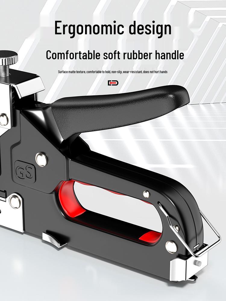 U-Shaped Manual Nail & Stapling Gun for Bookbinding and Woodworking