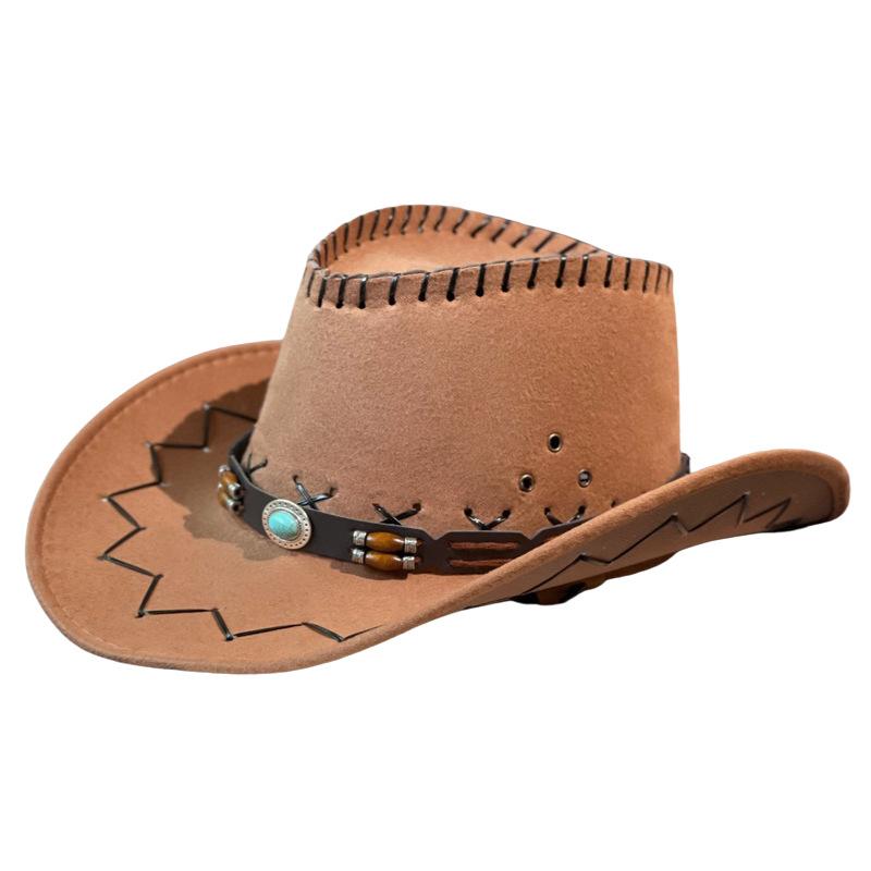 

Tibetan Hat Men S Four Seasons Outdoor Travel Photo Riding Mountain Hat Big Cow Head Leather Western Cowboy Hat Women S one size xx cloth cow