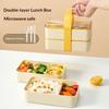 Plastic Bentos Container Leakproof Seal Compartmentalized Design Lunch Box Utensils Included for School Office Use