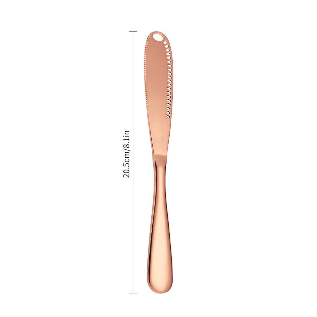 430 Stainless Steel Butter Knife with Hole Butter Spatula Oil Scraper Cheese Bread Jam Butter