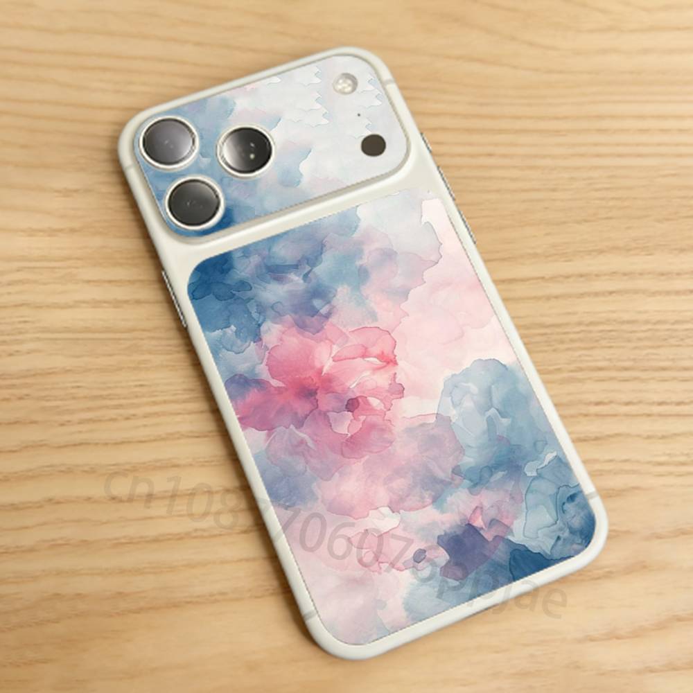 

Abstract watercolor flowers For iPhone 17 Pro /Pro Max Battry Back Cover with Camera Decal Skin Rear Protective Sticker Film iPhone17promax