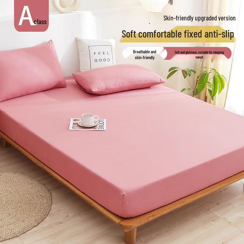 2025 All-Season Solid Color Fitted Sheet - Full Cotton Dustproof Mattress Protector
