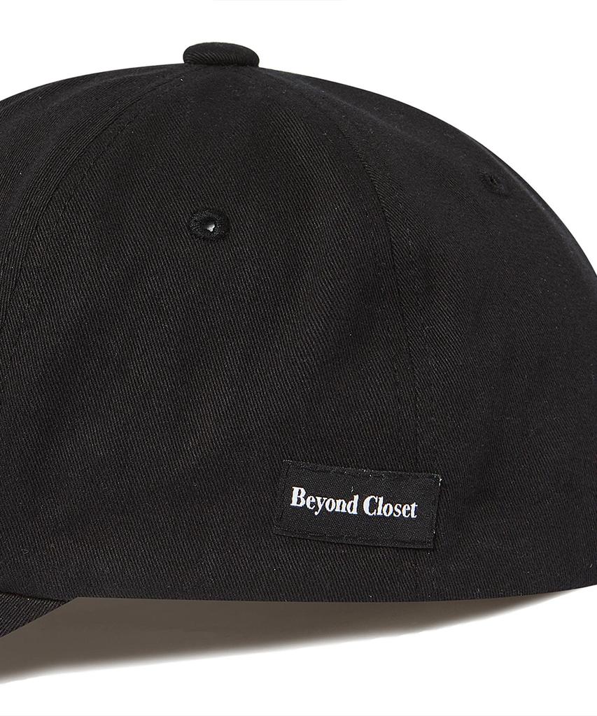BEYOND CLOSET New Logo Stitch 16-Count Washed Cotton Cap Black